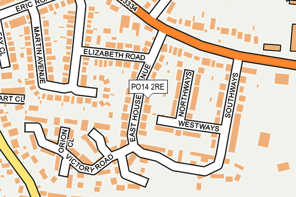 PO14 2RE map - OS OpenMap – Local (Ordnance Survey) PO14 2RE map - OS OpenMap – Local (Ordnance Survey)