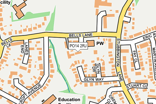 PO14 2RJ map - OS OpenMap – Local (Ordnance Survey) PO14 2RJ map - OS OpenMap – Local (Ordnance Survey)
