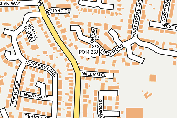 PO14 2SJ map - OS OpenMap – Local (Ordnance Survey) PO14 2SJ map - OS OpenMap – Local (Ordnance Survey)