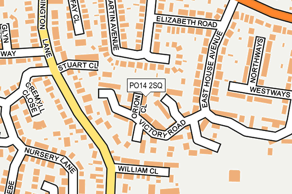 PO14 2SQ map - OS OpenMap – Local (Ordnance Survey) PO14 2SQ map - OS OpenMap – Local (Ordnance Survey)