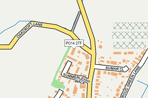 PO14 2TF map - OS OpenMap – Local (Ordnance Survey) PO14 2TF map - OS OpenMap – Local (Ordnance Survey)
