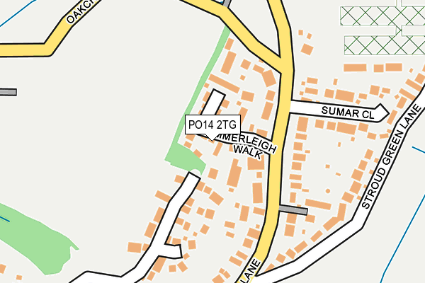 PO14 2TG map - OS OpenMap – Local (Ordnance Survey) PO14 2TG map - OS OpenMap – Local (Ordnance Survey)