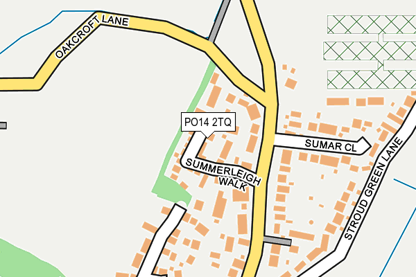 PO14 2TQ map - OS OpenMap – Local (Ordnance Survey) PO14 2TQ map - OS OpenMap – Local (Ordnance Survey)