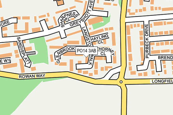 PO14 3AB map - OS OpenMap – Local (Ordnance Survey) PO14 3AB map - OS OpenMap – Local (Ordnance Survey)