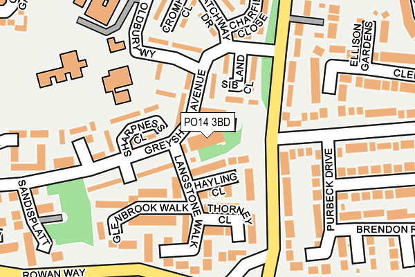 PO14 3BD map - OS OpenMap – Local (Ordnance Survey) PO14 3BD map - OS OpenMap – Local (Ordnance Survey)