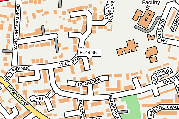 PO14 3BT map - OS OpenMap – Local (Ordnance Survey) PO14 3BT map - OS OpenMap – Local (Ordnance Survey)