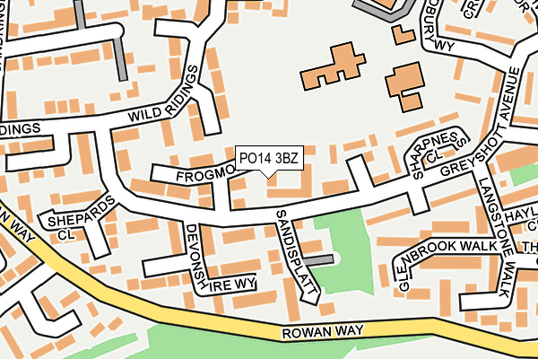 PO14 3BZ map - OS OpenMap – Local (Ordnance Survey) PO14 3BZ map - OS OpenMap – Local (Ordnance Survey)