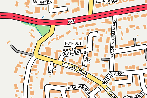 PO14 3DT map - OS OpenMap – Local (Ordnance Survey) PO14 3DT map - OS OpenMap – Local (Ordnance Survey)