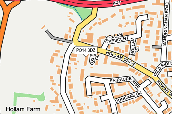 PO14 3DZ map - OS OpenMap – Local (Ordnance Survey) PO14 3DZ map - OS OpenMap – Local (Ordnance Survey)