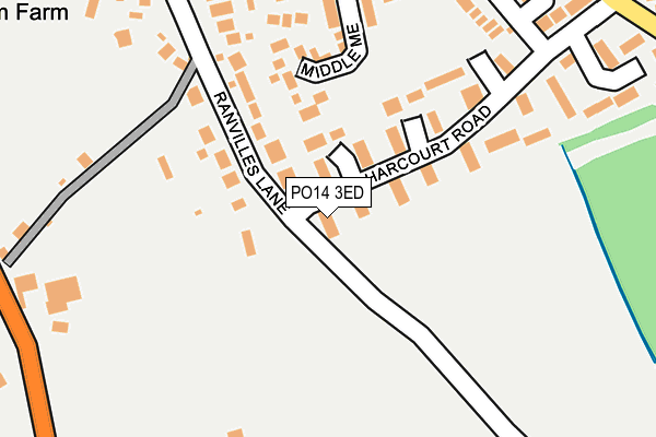 PO14 3ED map - OS OpenMap – Local (Ordnance Survey) PO14 3ED map - OS OpenMap – Local (Ordnance Survey)