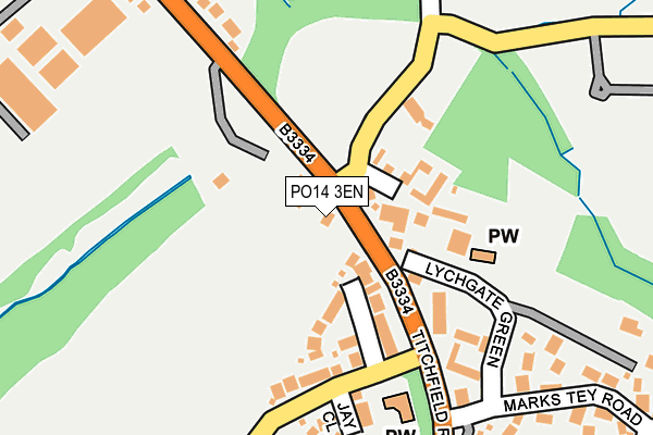PO14 3EN map - OS OpenMap – Local (Ordnance Survey) PO14 3EN map - OS OpenMap – Local (Ordnance Survey)