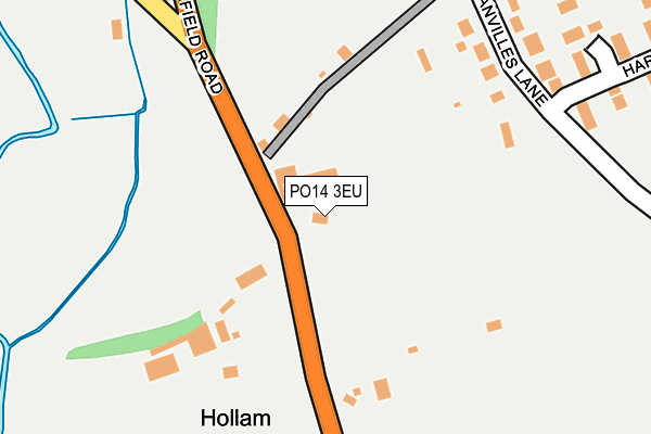 PO14 3EU map - OS OpenMap – Local (Ordnance Survey) PO14 3EU map - OS OpenMap – Local (Ordnance Survey)