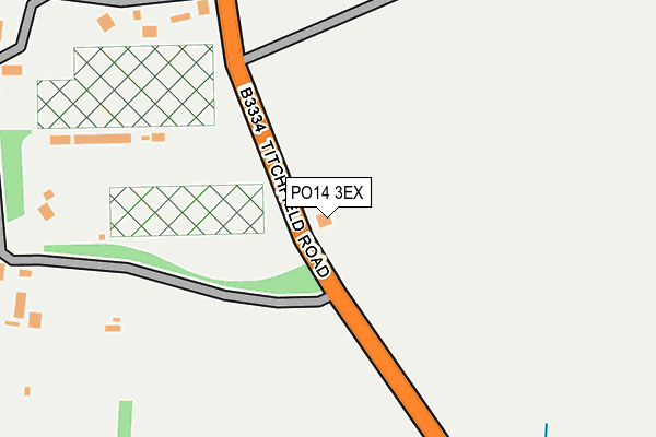 PO14 3EX map - OS OpenMap – Local (Ordnance Survey) PO14 3EX map - OS OpenMap – Local (Ordnance Survey)