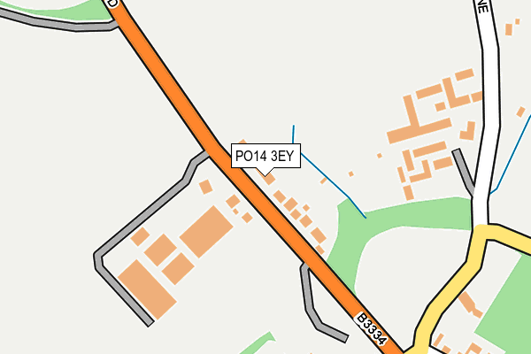 PO14 3EY map - OS OpenMap – Local (Ordnance Survey) PO14 3EY map - OS OpenMap – Local (Ordnance Survey)
