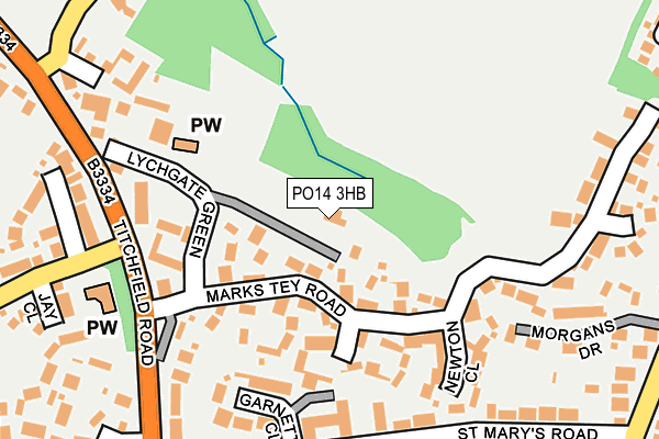 PO14 3HB map - OS OpenMap – Local (Ordnance Survey) PO14 3HB map - OS OpenMap – Local (Ordnance Survey)