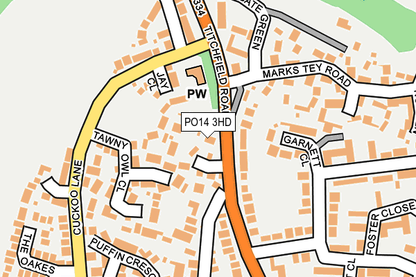 PO14 3HD map - OS OpenMap – Local (Ordnance Survey) PO14 3HD map - OS OpenMap – Local (Ordnance Survey)