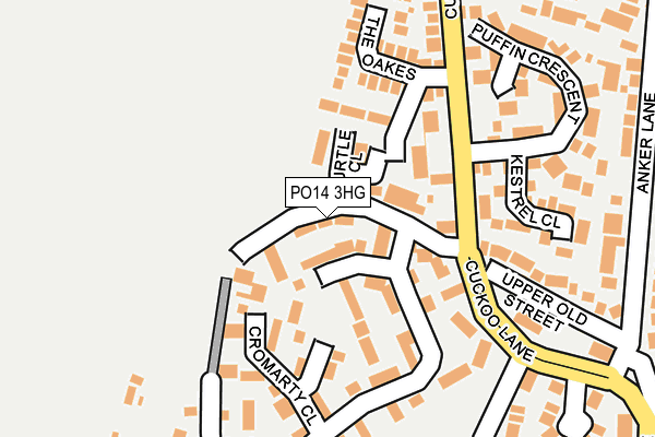 PO14 3HG map - OS OpenMap – Local (Ordnance Survey) PO14 3HG map - OS OpenMap – Local (Ordnance Survey)