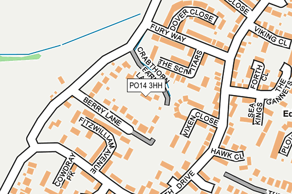 PO14 3HH map - OS OpenMap – Local (Ordnance Survey) PO14 3HH map - OS OpenMap – Local (Ordnance Survey)