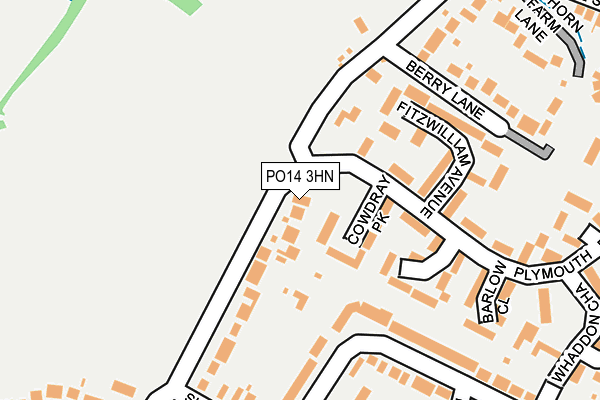 PO14 3HN map - OS OpenMap – Local (Ordnance Survey) PO14 3HN map - OS OpenMap – Local (Ordnance Survey)