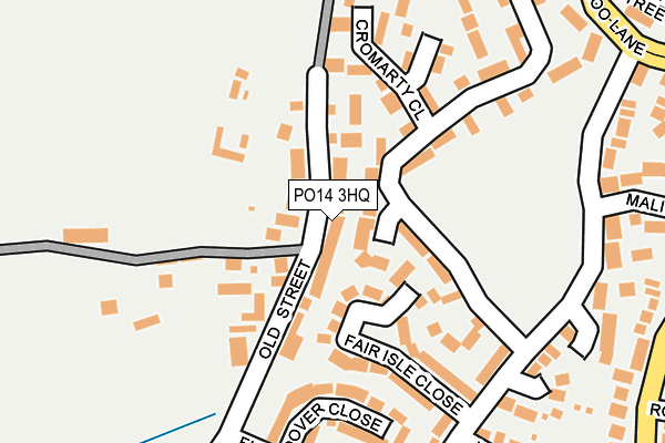 PO14 3HQ map - OS OpenMap – Local (Ordnance Survey)