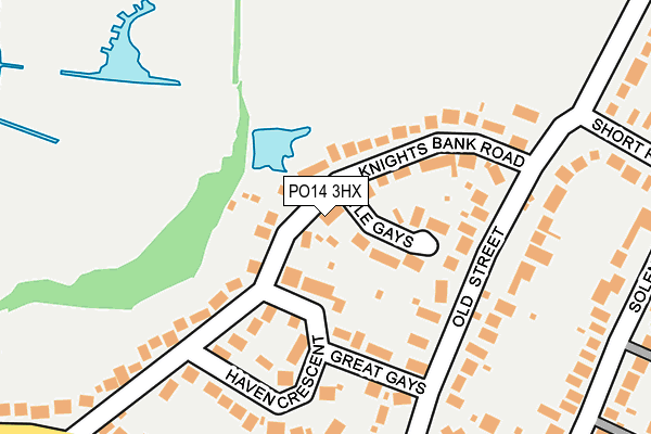 PO14 3HX map - OS OpenMap – Local (Ordnance Survey) PO14 3HX map - OS OpenMap – Local (Ordnance Survey)