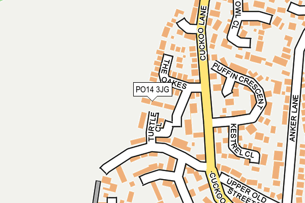 PO14 3JG map - OS OpenMap – Local (Ordnance Survey) PO14 3JG map - OS OpenMap – Local (Ordnance Survey)