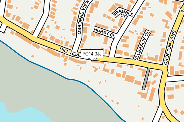 PO14 3JJ map - OS OpenMap – Local (Ordnance Survey) PO14 3JJ map - OS OpenMap – Local (Ordnance Survey)