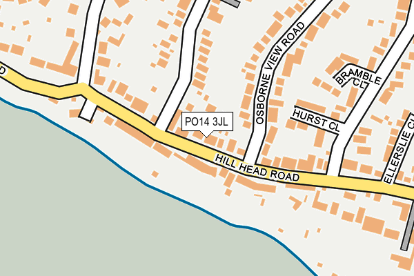 PO14 3JL map - OS OpenMap – Local (Ordnance Survey)