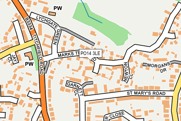 PO14 3LE map - OS OpenMap – Local (Ordnance Survey) PO14 3LE map - OS OpenMap – Local (Ordnance Survey)