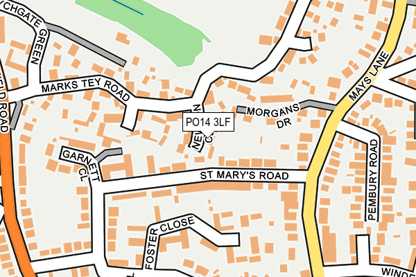 PO14 3LF map - OS OpenMap – Local (Ordnance Survey) PO14 3LF map - OS OpenMap – Local (Ordnance Survey)