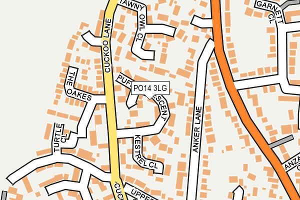 PO14 3LG map - OS OpenMap – Local (Ordnance Survey) PO14 3LG map - OS OpenMap – Local (Ordnance Survey)