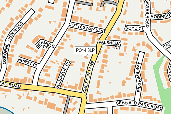 PO14 3LP map - OS OpenMap – Local (Ordnance Survey) PO14 3LP map - OS OpenMap – Local (Ordnance Survey)