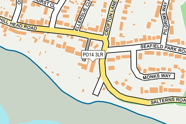 PO14 3LR map - OS OpenMap – Local (Ordnance Survey) PO14 3LR map - OS OpenMap – Local (Ordnance Survey)