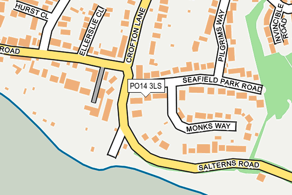 PO14 3LS map - OS OpenMap – Local (Ordnance Survey) PO14 3LS map - OS OpenMap – Local (Ordnance Survey)