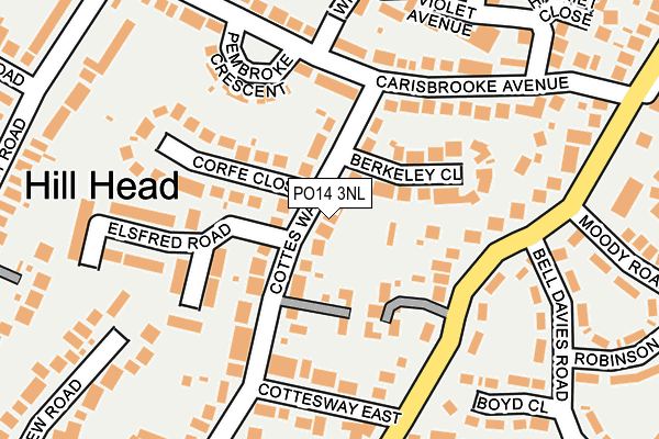 PO14 3NL map - OS OpenMap – Local (Ordnance Survey) PO14 3NL map - OS OpenMap – Local (Ordnance Survey)