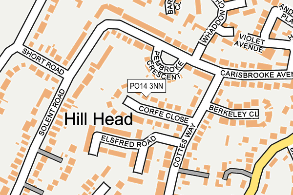 PO14 3NN map - OS OpenMap – Local (Ordnance Survey) PO14 3NN map - OS OpenMap – Local (Ordnance Survey)