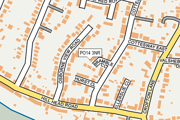 PO14 3NR map - OS OpenMap – Local (Ordnance Survey) PO14 3NR map - OS OpenMap – Local (Ordnance Survey)