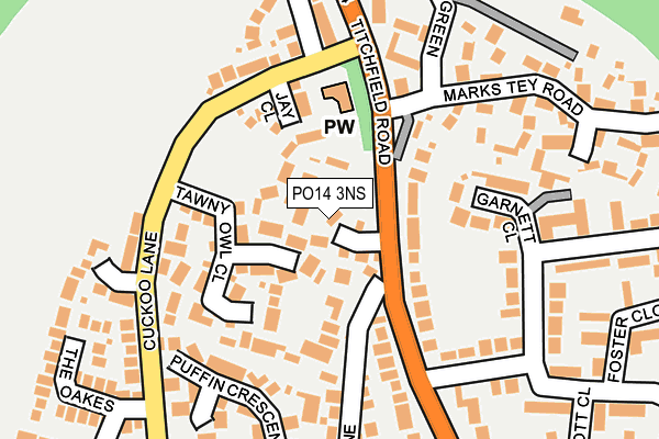 PO14 3NS map - OS OpenMap – Local (Ordnance Survey) PO14 3NS map - OS OpenMap – Local (Ordnance Survey)