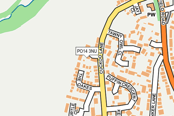 PO14 3NU map - OS OpenMap – Local (Ordnance Survey) PO14 3NU map - OS OpenMap – Local (Ordnance Survey)