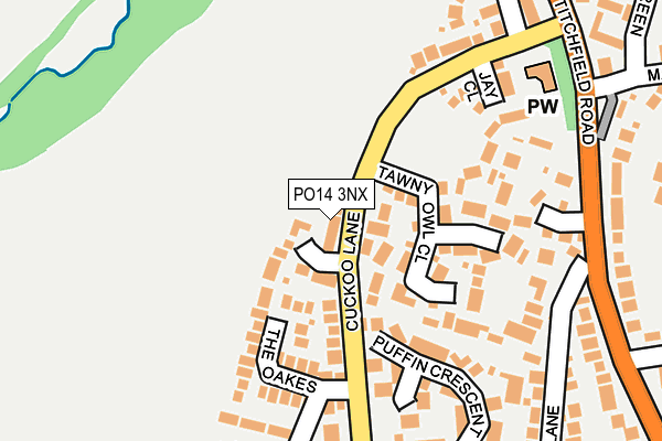 PO14 3NX map - OS OpenMap – Local (Ordnance Survey) PO14 3NX map - OS OpenMap – Local (Ordnance Survey)