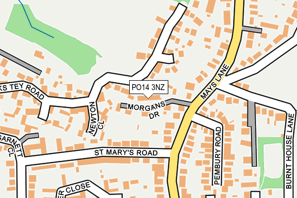 PO14 3NZ map - OS OpenMap – Local (Ordnance Survey) PO14 3NZ map - OS OpenMap – Local (Ordnance Survey)