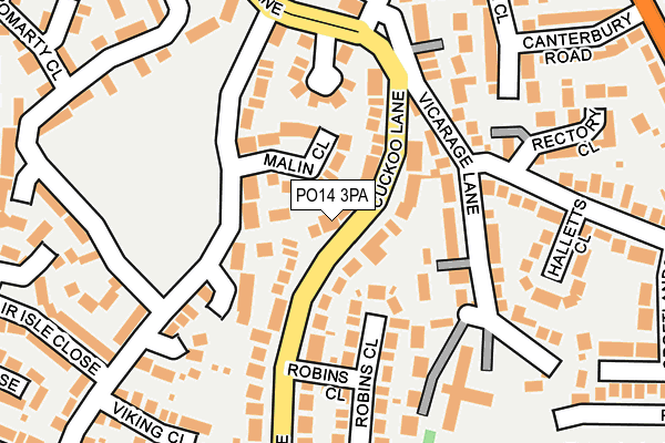 PO14 3PA map - OS OpenMap – Local (Ordnance Survey) PO14 3PA map - OS OpenMap – Local (Ordnance Survey)