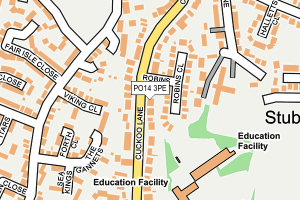PO14 3PE map - OS OpenMap – Local (Ordnance Survey) PO14 3PE map - OS OpenMap – Local (Ordnance Survey)