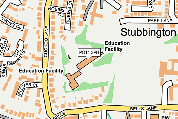 PO14 3PH map - OS OpenMap – Local (Ordnance Survey) PO14 3PH map - OS OpenMap – Local (Ordnance Survey)
