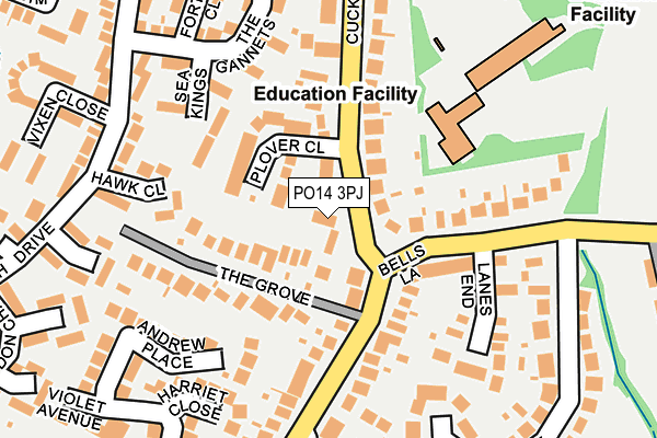 PO14 3PJ map - OS OpenMap – Local (Ordnance Survey) PO14 3PJ map - OS OpenMap – Local (Ordnance Survey)