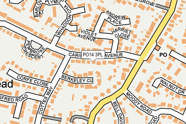 PO14 3PL map - OS OpenMap – Local (Ordnance Survey) PO14 3PL map - OS OpenMap – Local (Ordnance Survey)