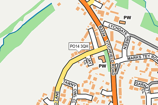 PO14 3QH map - OS OpenMap – Local (Ordnance Survey) PO14 3QH map - OS OpenMap – Local (Ordnance Survey)