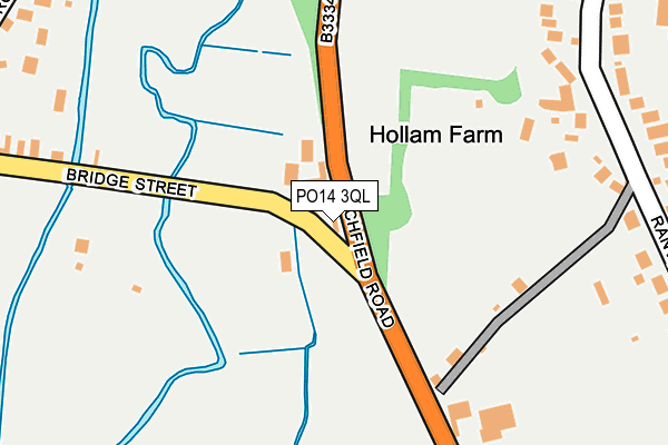 PO14 3QL map - OS OpenMap – Local (Ordnance Survey) PO14 3QL map - OS OpenMap – Local (Ordnance Survey)