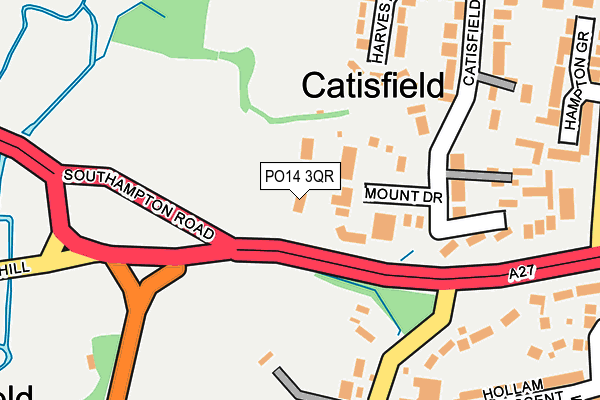 PO14 3QR map - OS OpenMap – Local (Ordnance Survey) PO14 3QR map - OS OpenMap – Local (Ordnance Survey)