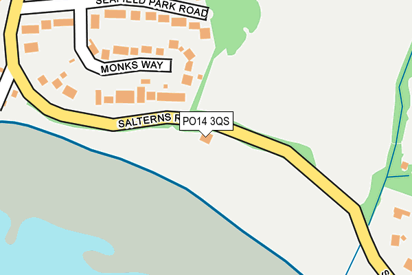 PO14 3QS map - OS OpenMap – Local (Ordnance Survey) PO14 3QS map - OS OpenMap – Local (Ordnance Survey)